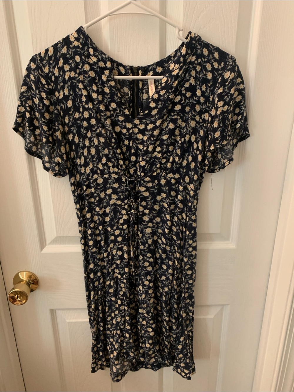 Xhilaration Navy Blue Floral Mini Dress